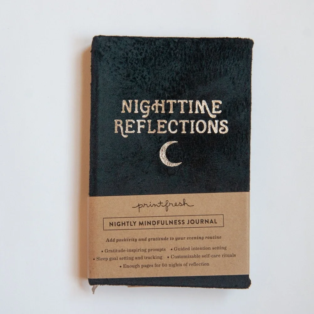 Nightly Mindfulness Workbook/Journal Velvet Hardcover